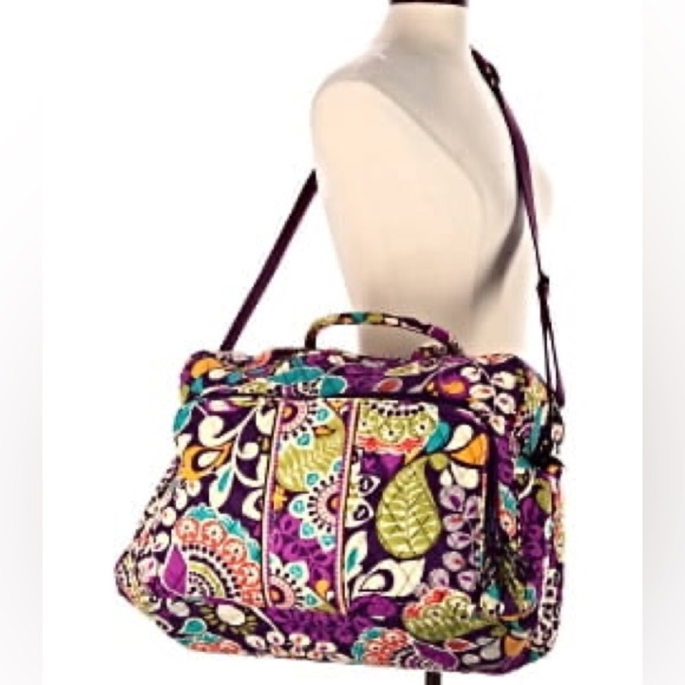 Vera Bradley “Plum Crazy” Weekender Travel Tote Bag